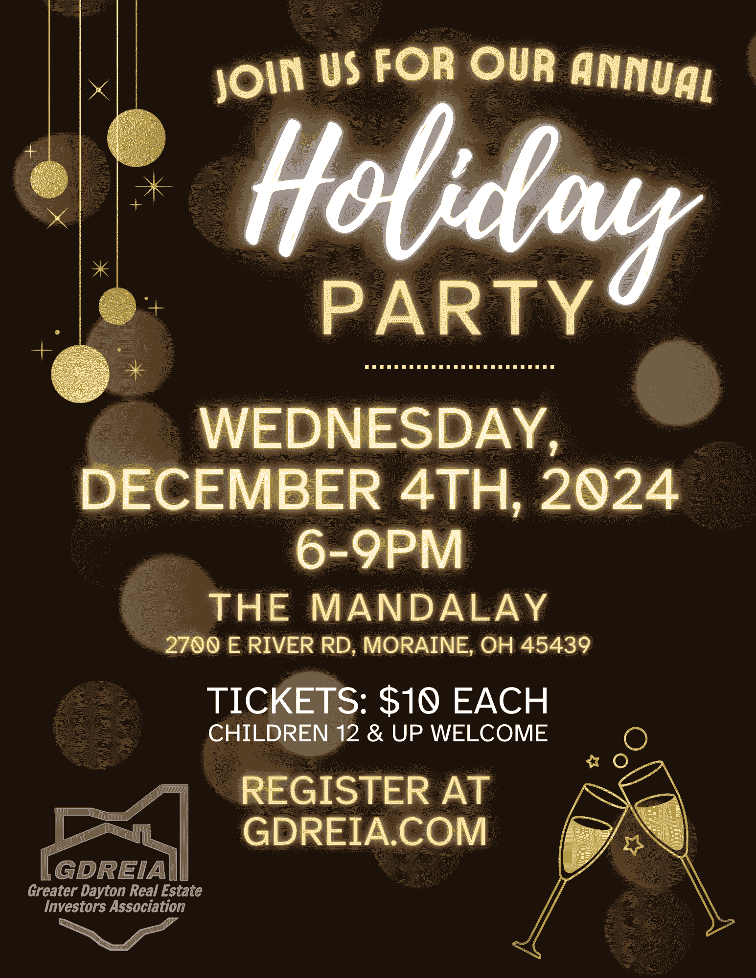 Annual Holiday Party graphic placeholder - Greater Dayton REIA