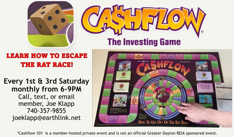 Cashflow 101 Game Night returns to our shared GDREIA schedule