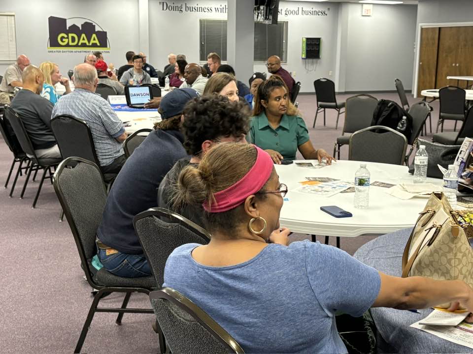 members listen and ask questions at Greater Dayton REIA Vendor Round Tables November 2024